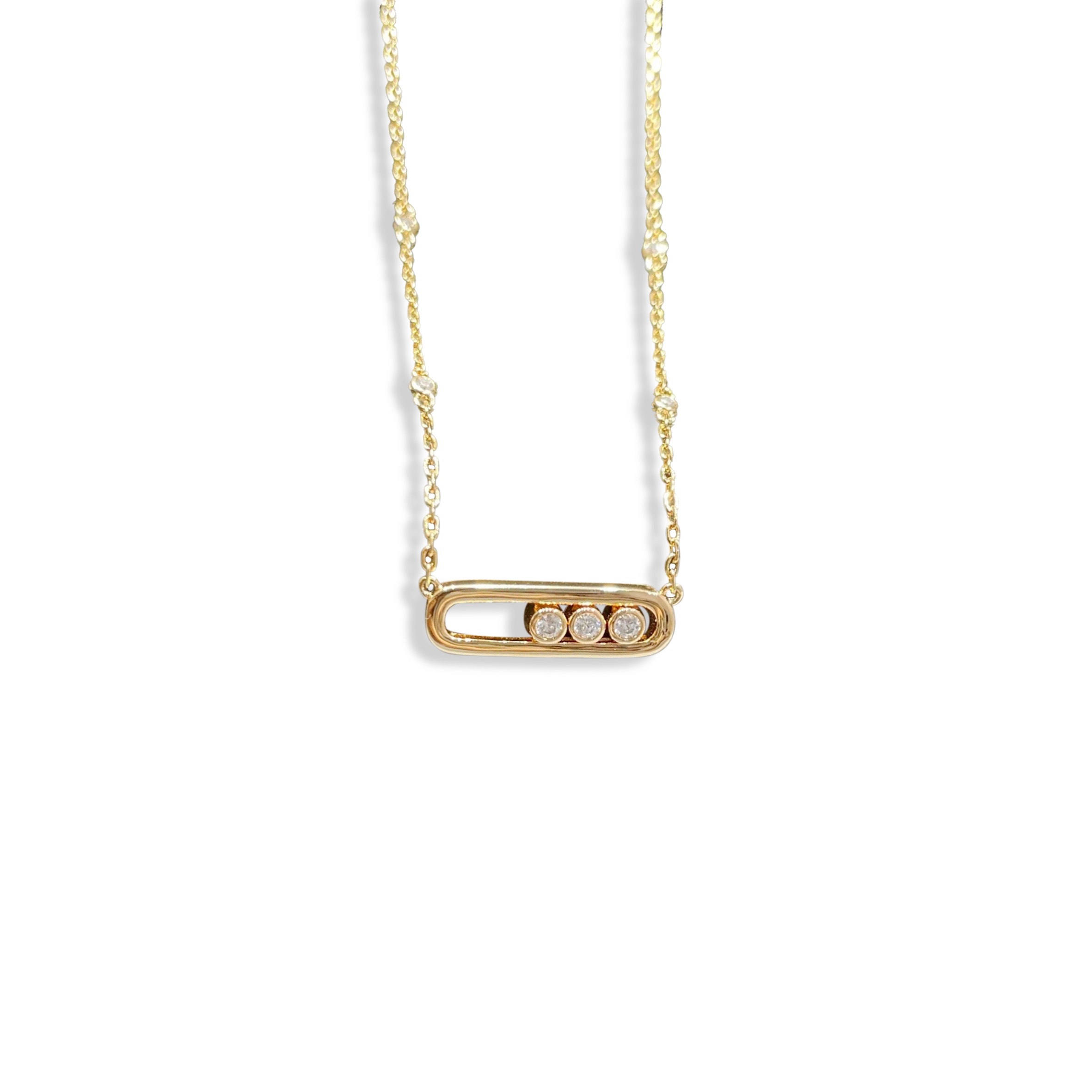 Mes1kaa baby move d1am0nd gold necklace 103997